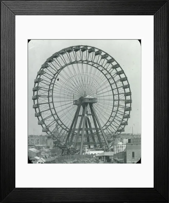 Framed Print : Great Wheel, Earls Court, 310ft high, front view Framed Print : Great Wheel, Earls Court, 310ft high, front view