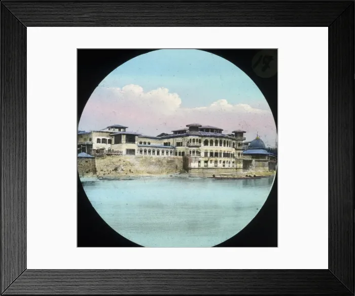 Framed Print : India - Fine Residence on the banks of an Indian River Framed Print : India - Fine Residence on the banks of an Indian River