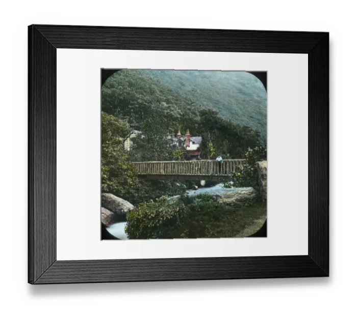 Framed Print : Scenery of Devon - Woodside Cottage and Bridle Raven Lynn
