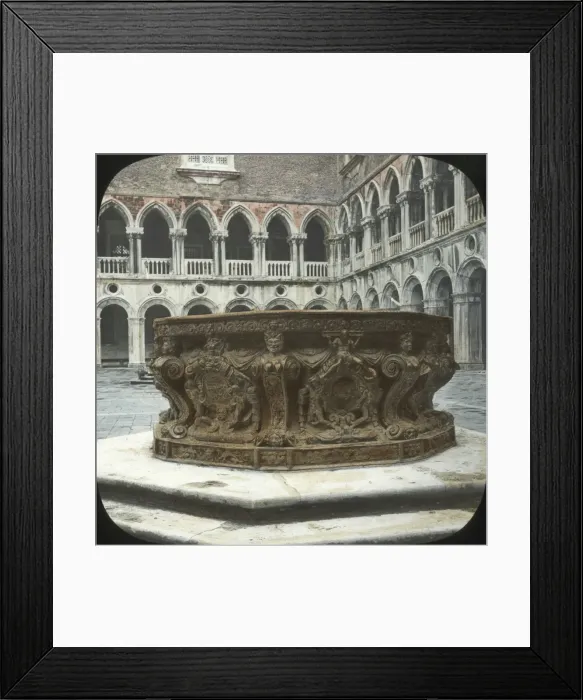 Framed Print : Italy - Venice - Palace of the Doges - Bronze Fountain in Co Framed Print : Italy - Venice - Palace of the Doges - Bronze Fountain in Co
