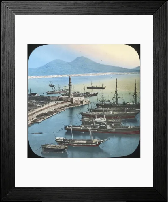 Framed Print : Italy - Naples - harbour from the arsenal Framed Print : Italy - Naples - harbour from the arsenal