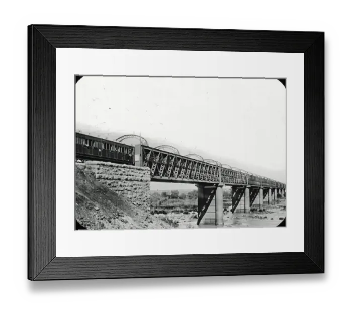Framed Print : South Africa - Fourteen Streams Railway Bridge over Vaal Riv Framed Print : South Africa - Fourteen Streams Railway Bridge over Vaal Riv
