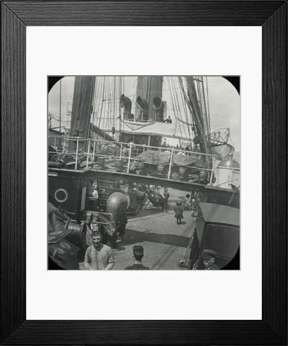 Framed Print : Visit to Madeira - Deck of the Drummond Castle Framed Print : Visit to Madeira - Deck of the Drummond Castle