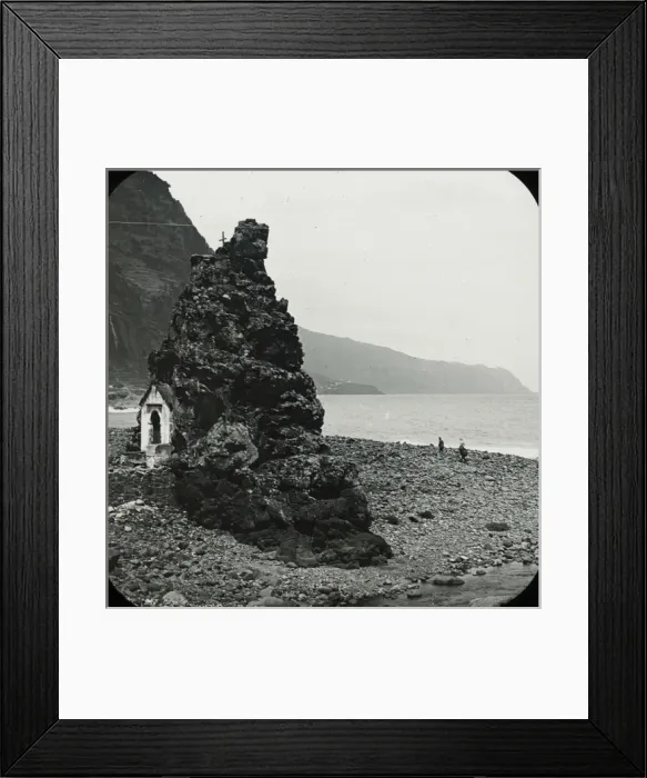 Framed Print : Visit to Madeira - St. Vicente Chapel Rock & Beach Framed Print : Visit to Madeira - St. Vicente Chapel Rock & Beach