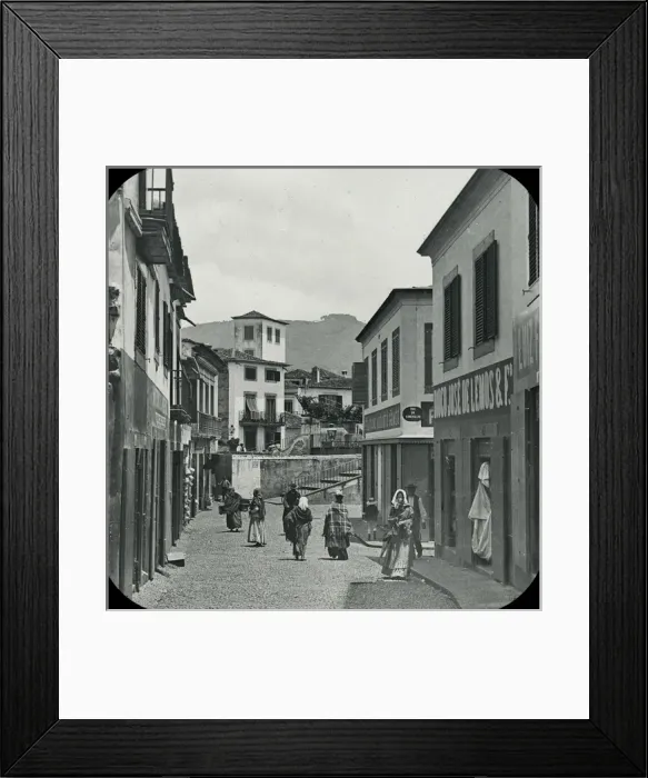 Framed Print : Visit to Madeira - A Street in the Town Framed Print : Visit to Madeira - A Street in the Town