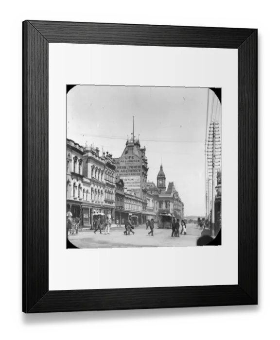 Framed Print : Swanston Street, looking South from Bourke Street Framed Print : Swanston Street, looking South from Bourke Street