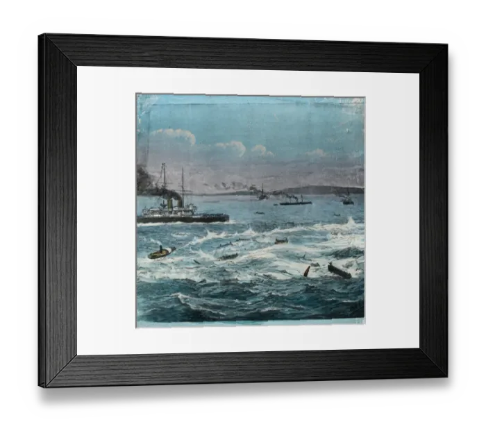 Framed Print : Boats of many sizes on a rough sea Framed Print : Boats of many sizes on a rough sea