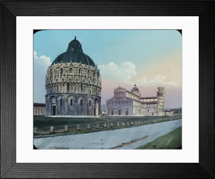 Framed Print : Italy - The Leaning Tower, Baptistery and Cathedral, Pisa