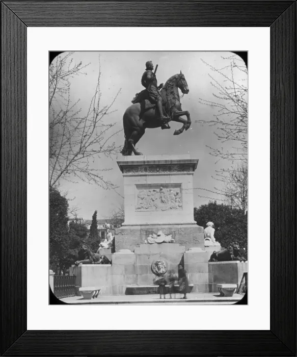 Framed Print : Spain - Statue of Philip IV in the Plaza Orientale, Madrid