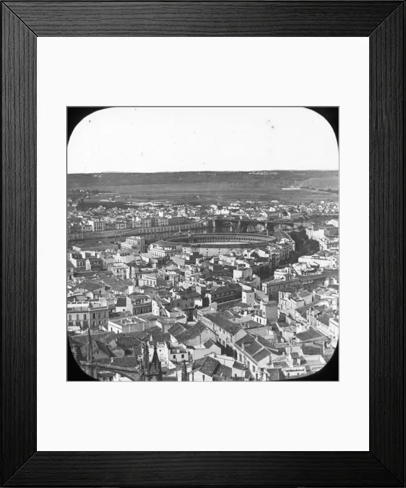 Framed Print : Spain - General View with Bull Ring Framed Print : Spain - General View with Bull Ring