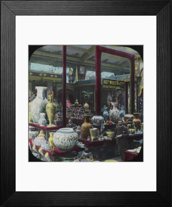 Framed Print : Paris Exhibition 1900 - Tables of Vases and Urns Framed Print : Paris Exhibition 1900 - Tables of Vases and Urns