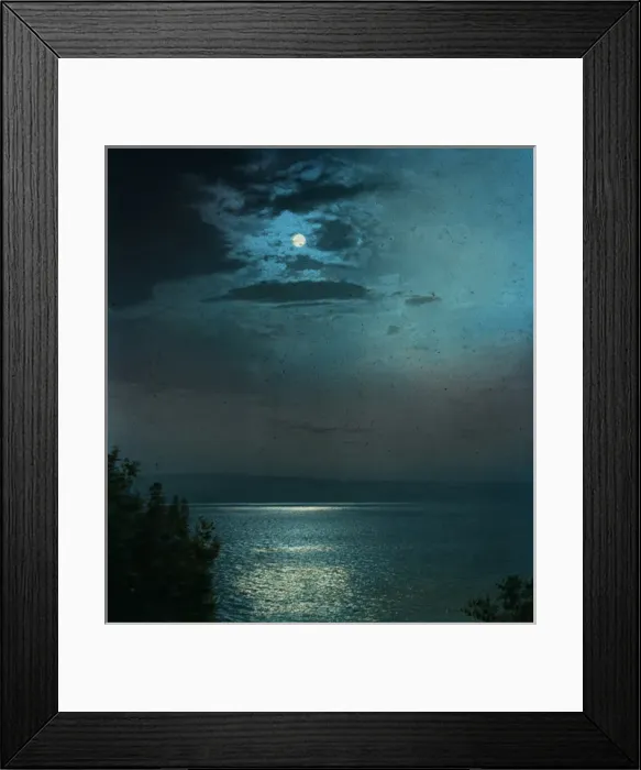 Framed Print : Lake Geneva in Moonlight Framed Print : Lake Geneva in Moonlight