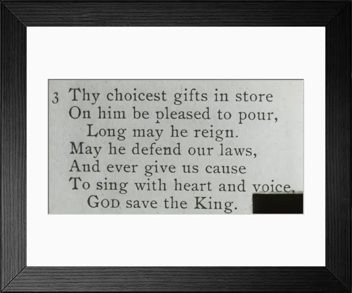 Framed Print : God Save the King 2 Framed Print : God Save the King 2