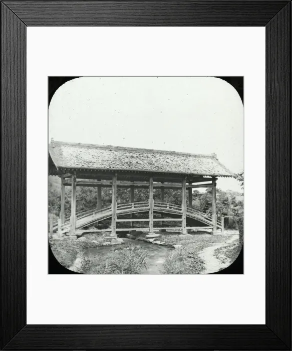 Framed Print : Japan - Covered bridge Framed Print : Japan - Covered bridge