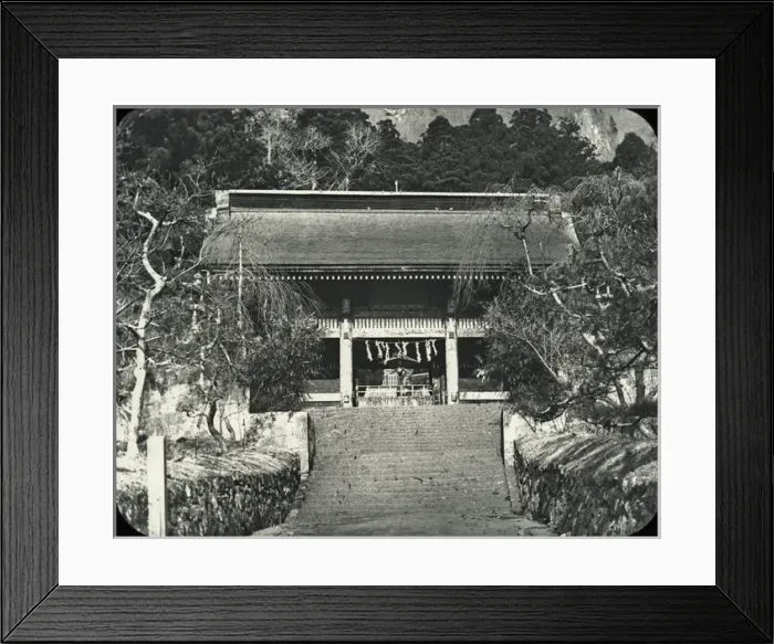 Framed Print : Japan - The Central Hall of the Shrine at Myogi Framed Print : Japan - The Central Hall of the Shrine at Myogi