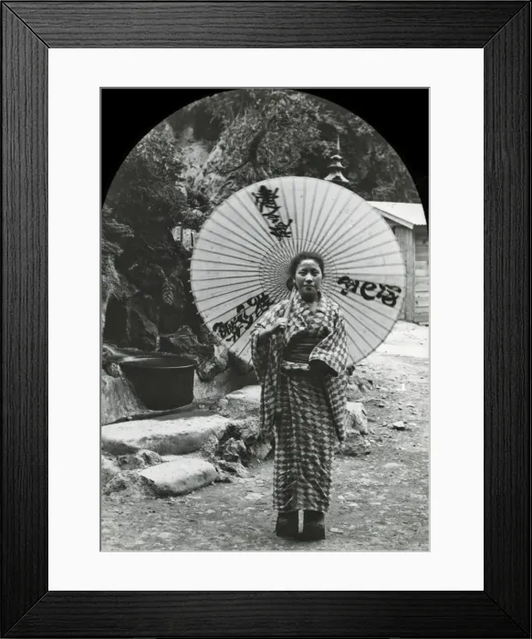 Framed Print : Japan - lady wearing kimono Framed Print : Japan - lady wearing kimono