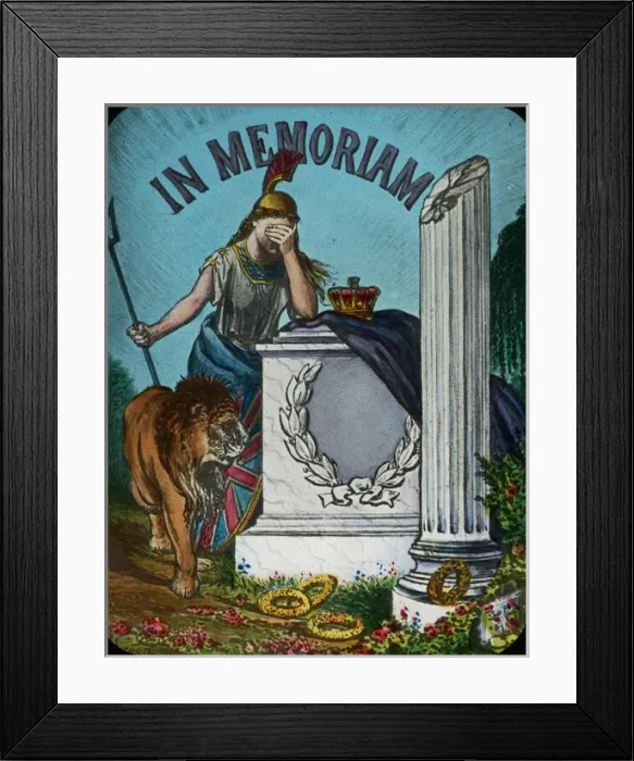 Framed Print : In Memoriam - a mourning Britannia Framed Print : In Memoriam - a mourning Britannia