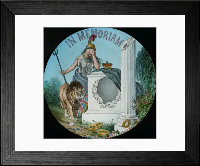 Framed Print : In Memoriam - a mourning Britannia Framed Print : In Memoriam - a mourning Britannia