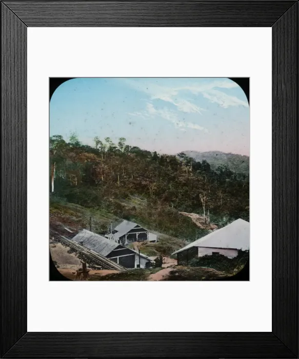Framed Print : Central America - Gold Mining - Lantern Slide series Framed Print : Central America - Gold Mining - Lantern Slide series