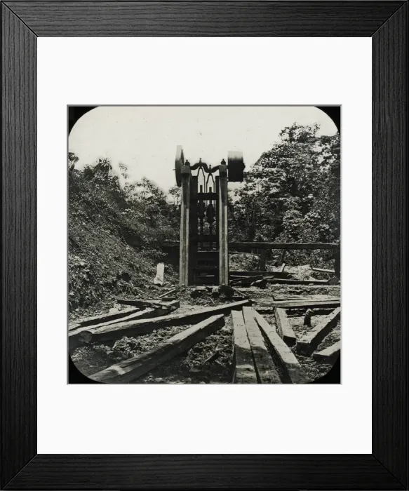 Framed Print : Central America - Gold Mining - Lantern Slide series Framed Print : Central America - Gold Mining - Lantern Slide series
