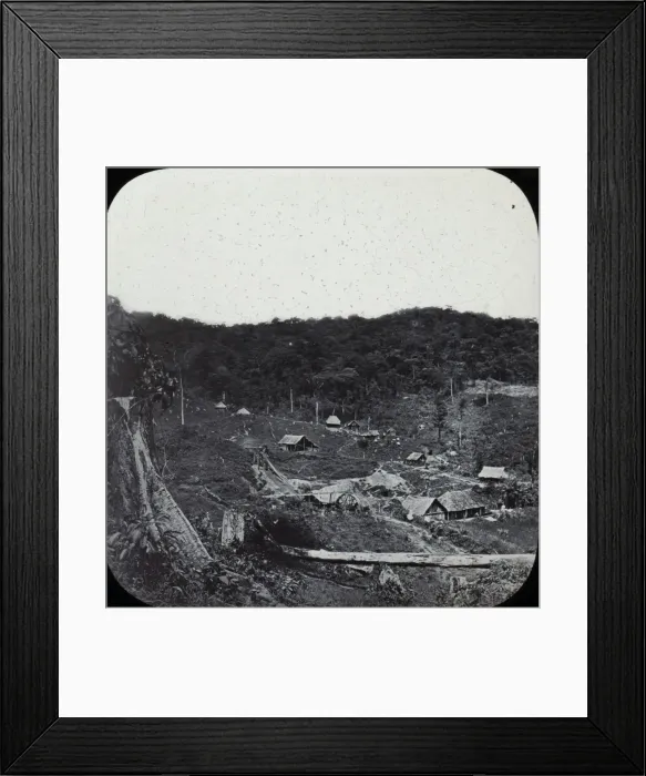 Framed Print : Central America - Gold Mining - Lantern Slide series Framed Print : Central America - Gold Mining - Lantern Slide series