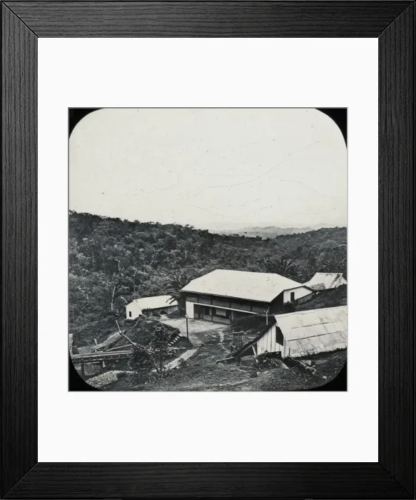 Framed Print : Central America - Gold Mining - Lantern Slide series Framed Print : Central America - Gold Mining - Lantern Slide series