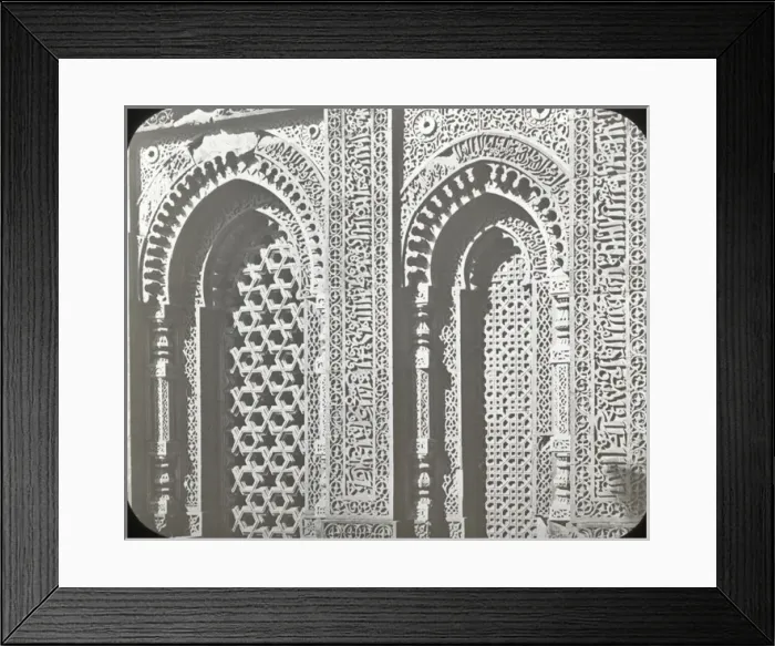 Framed Print : India - The Kutab - Details of windows at Ala-ud-din Gate, D Framed Print : India - The Kutab - Details of windows at Ala-ud-din Gate, D