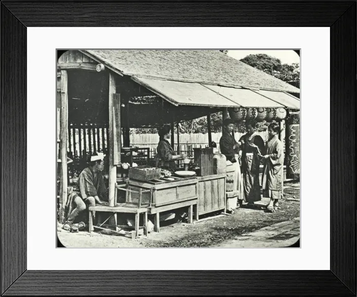 Framed Print : Japan - A Wayside Tea-house Framed Print : Japan - A Wayside Tea-house
