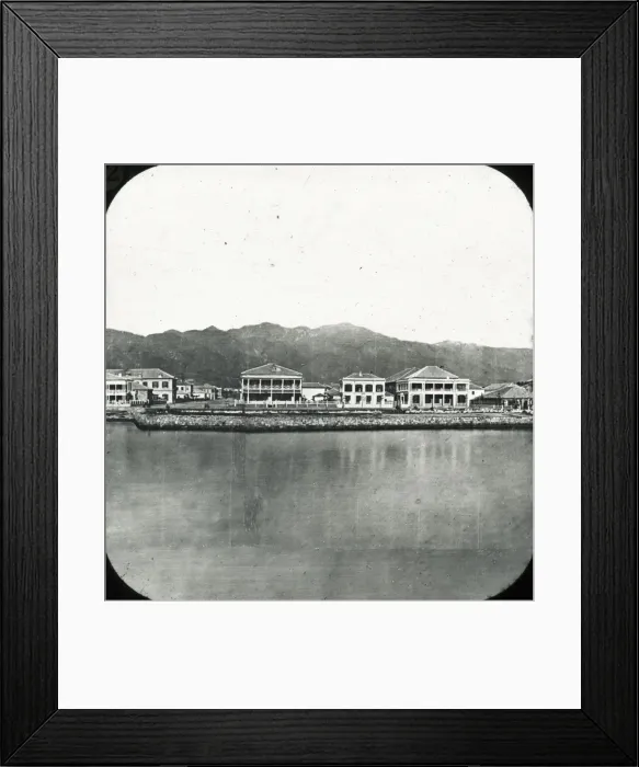 Framed Print : Japan - Settlement at Kobe from the sea Framed Print : Japan - Settlement at Kobe from the sea