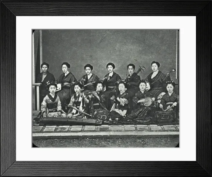 Framed Print : Japan - A group of music girls Framed Print : Japan - A group of music girls