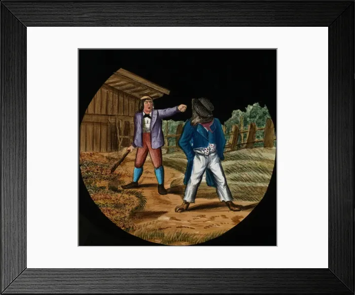 Framed Print : Illustration of a wolf standing on a path Framed Print : Illustration of a wolf standing on a path
