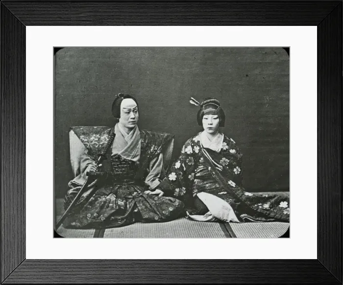 Framed Print : Japan - An Actor and Actress Framed Print : Japan - An Actor and Actress