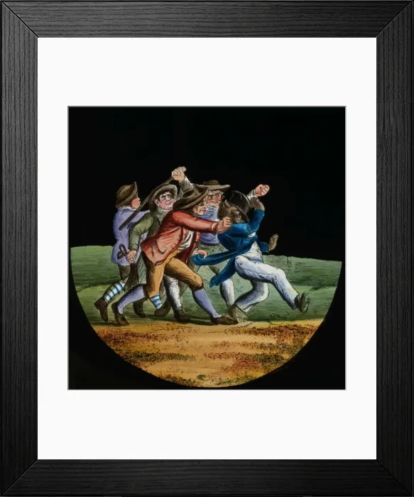 Framed Print : Illustration of a wolf on hind legs like a human Framed Print : Illustration of a wolf on hind legs like a human