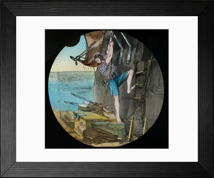 Framed Print : Robinson Crusoe loading the raft Framed Print : Robinson Crusoe loading the raft