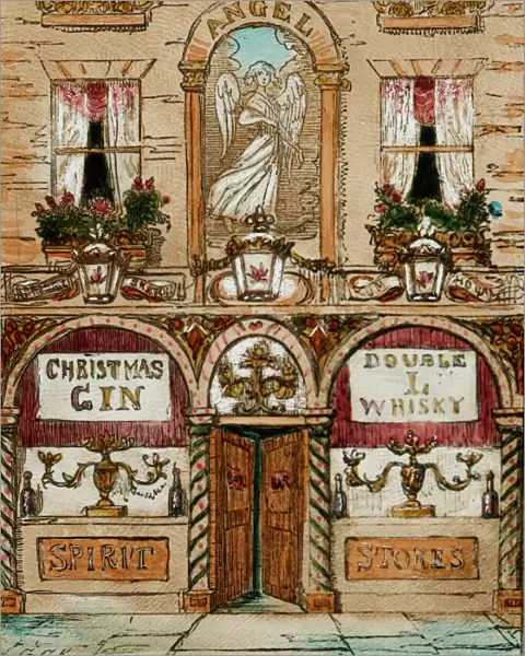 Picture of a gin shop or dram shop