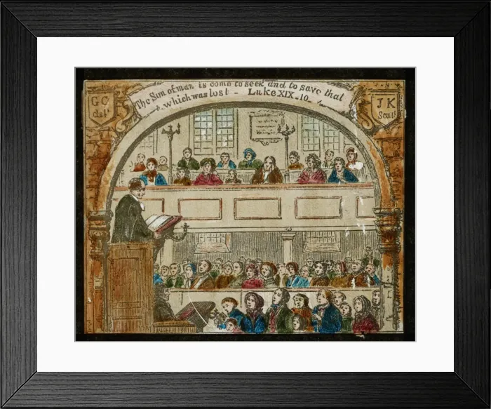Framed Print : A pastor gives a sermon Framed Print : A pastor gives a sermon