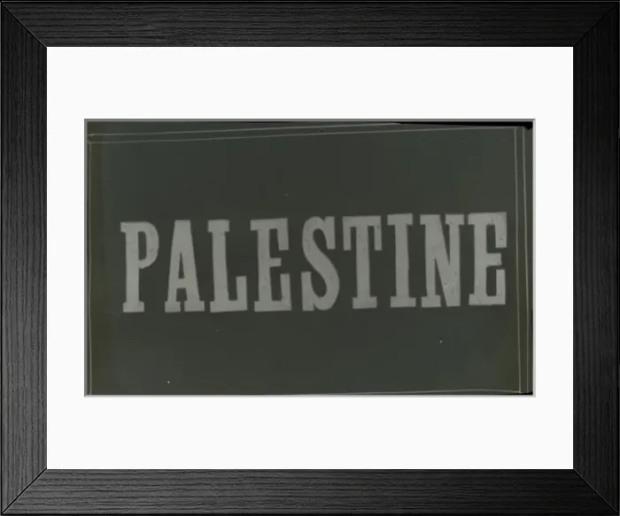 Framed Print : Palestine. Slide showing the word Palestine. Part of Box 366. Date: circa 1900 Framed Print : Palestine. Slide showing the word Palestine. Part of Box 366. Date: circa 1900