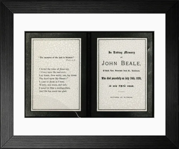 Framed Print : John Beale Framed Print : John Beale