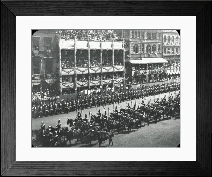 Framed Print : Queen Victorias Diamond Jubilee - Lancers passing Whitehall Framed Print : Queen Victorias Diamond Jubilee - Lancers passing Whitehall