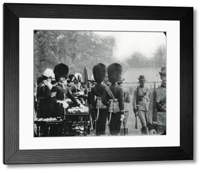 Framed Print : Queen Victorias Diamond Jubilee - Troops Receiving their Me Framed Print : Queen Victorias Diamond Jubilee - Troops Receiving their Me