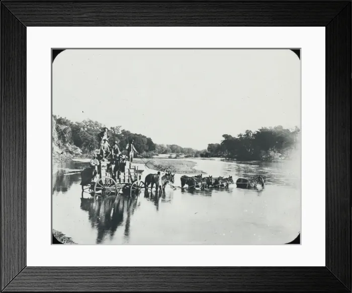 Framed Print : Zimbabwe (Rhodesia) - Coach crossing Limpopo Framed Print : Zimbabwe (Rhodesia) - Coach crossing Limpopo