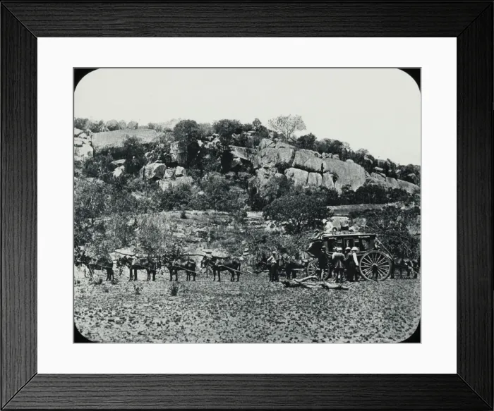 Framed Print : Zimbabwe (Rhodesia) - Coach in Matoppos Framed Print : Zimbabwe (Rhodesia) - Coach in Matoppos