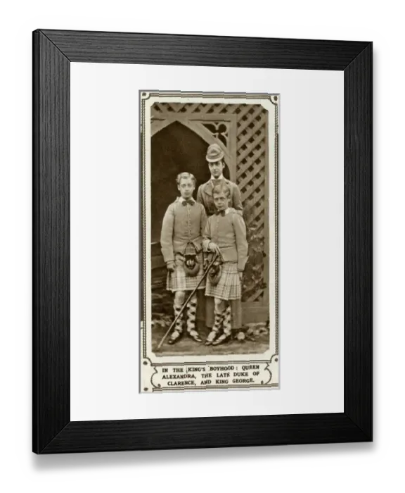 Framed Print : Princess Alexandra of Wales with her two eldest sons Framed Print : Princess Alexandra of Wales with her two eldest sons