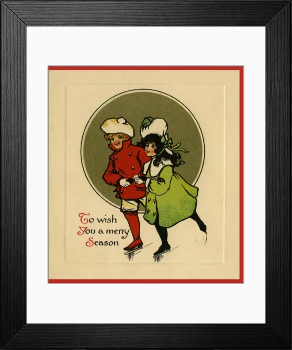 Framed Print : Couple skating Framed Print : Couple skating