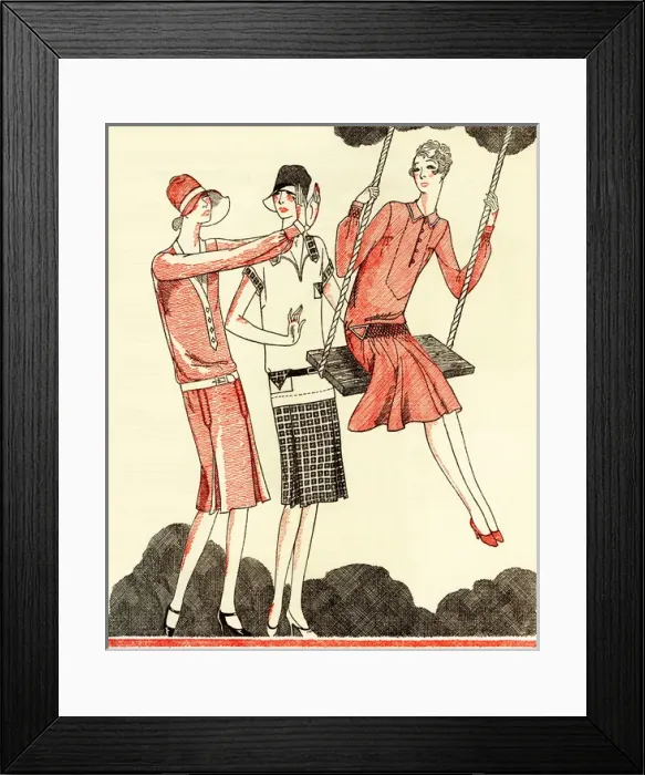 Framed Print : Woman on a swing Framed Print : Woman on a swing
