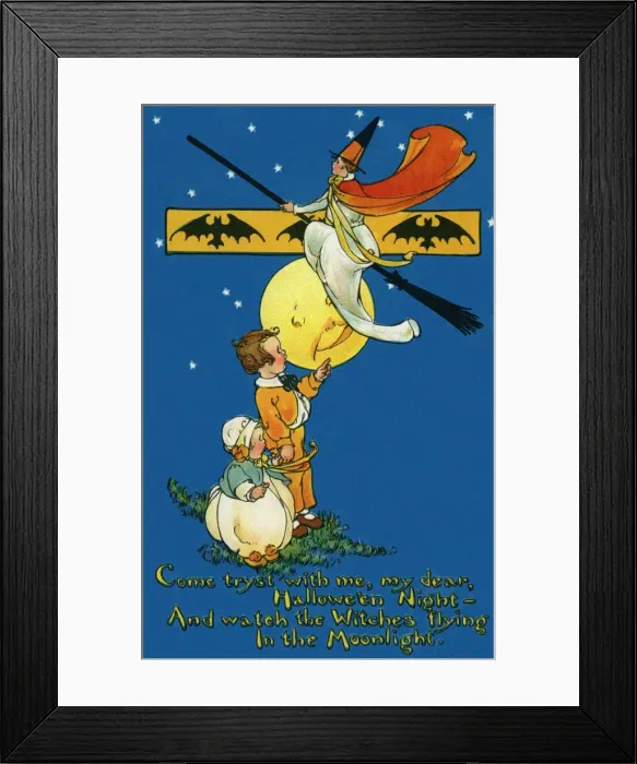 Framed Print : Witch on a broomstick Framed Print : Witch on a broomstick