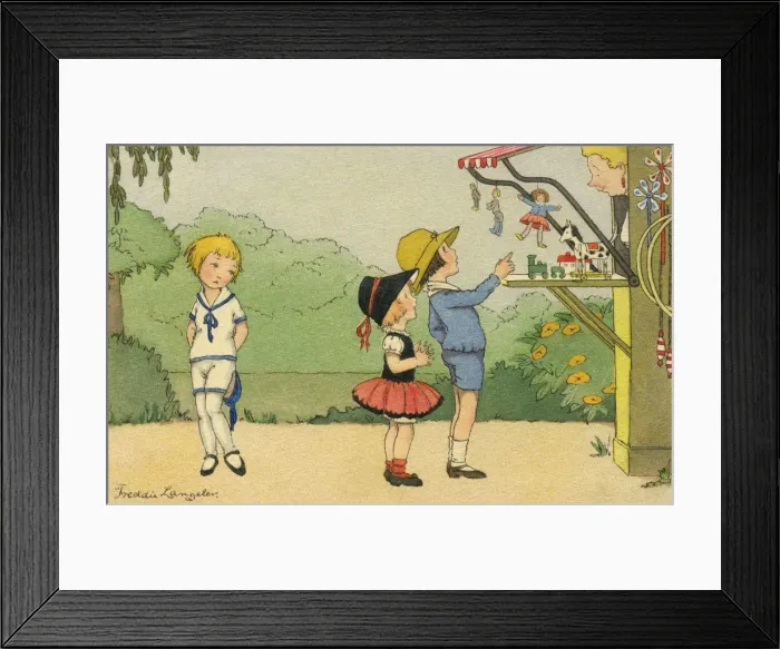 Framed Print : Children at a toy stall Framed Print : Children at a toy stall