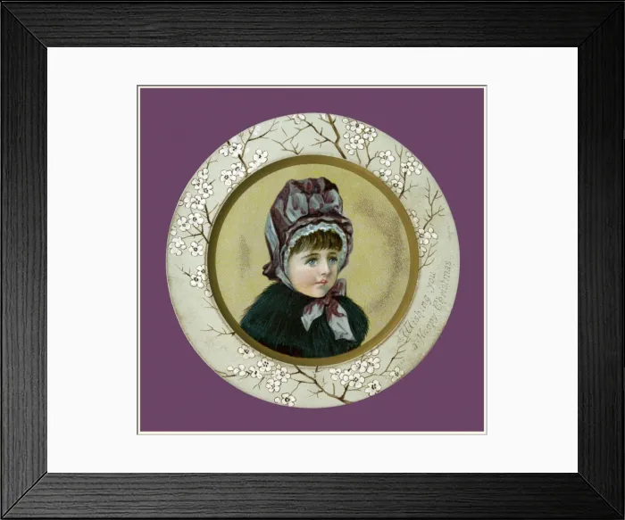 Framed Print : Victorian Xmas card Framed Print : Victorian Xmas card
