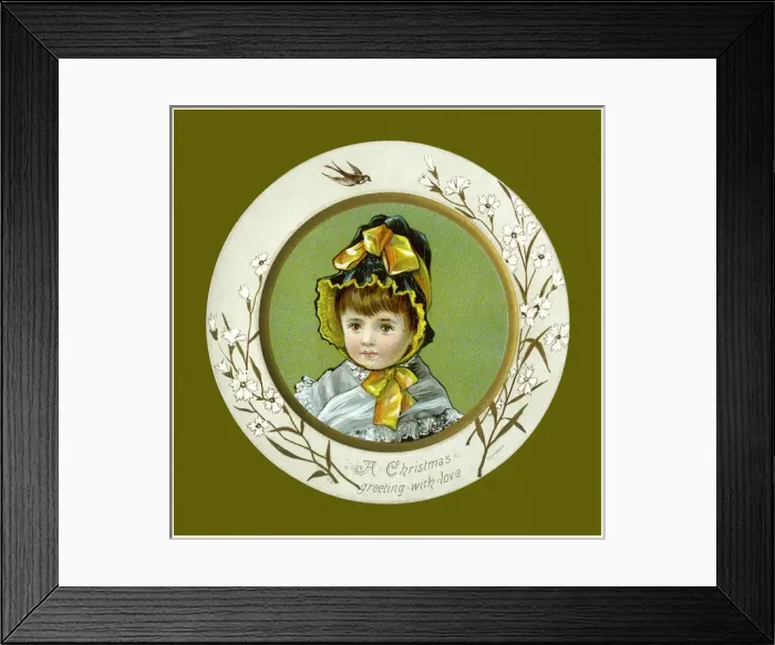 Framed Print : Victorian Xmas card Framed Print : Victorian Xmas card