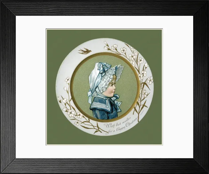 Framed Print : Victorian Xmas card Framed Print : Victorian Xmas card